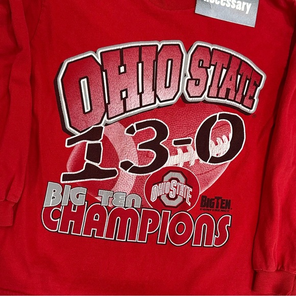 Vintage 2002 Ohio State Buckeyes Football Big Ten Champs Graphic Long Sleeve - Picture 3 of 8